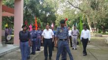 Welcome of Members of Inspection Committee by Colour Party